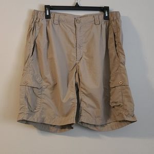 North Face Men's khaki cargo shorts L